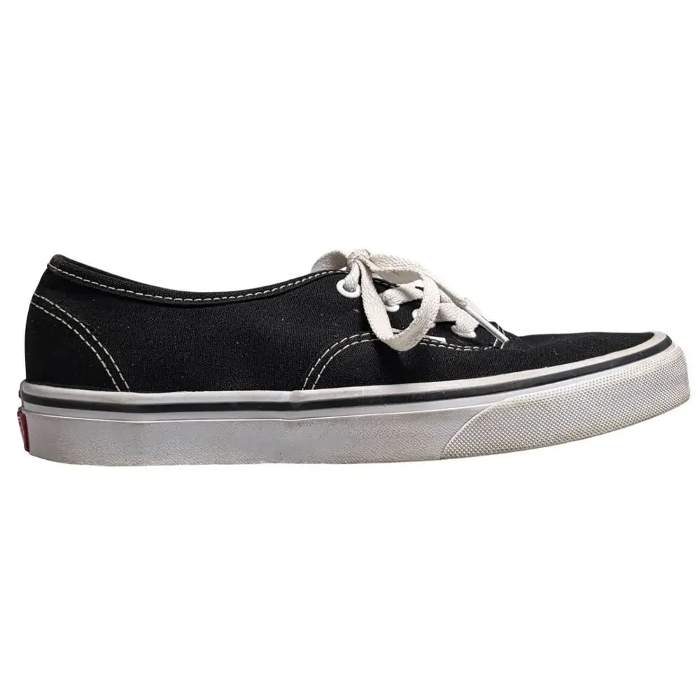Vans Authentic Black White Skater Tennis Shoe Sneaker Men's Size 6.0 Women's 7.5